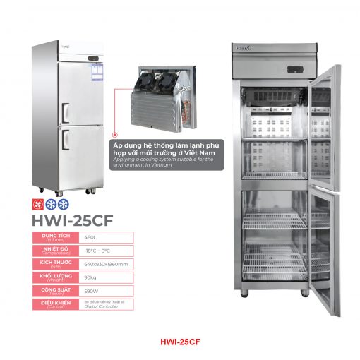 Tủ đông 2 cánh Happys HWI-25CF