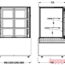 Showcase Trưng Bày Bánh FGDG1-900LS