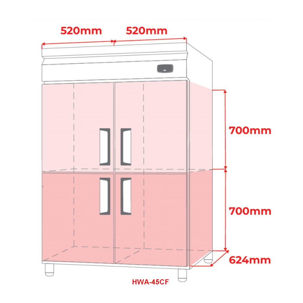 Tủ đông 4 cánh Happys HWA-45CF