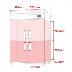 Tủ đông 4 cánh Happys HWA-45CF
