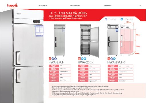 Tủ đông 2 cánh Happys HWA-25CF