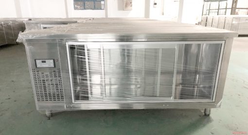Bàn mát inox kính cửa lùa 1800 Happys HWA-1800TRG