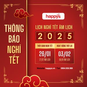 Happys Thông Báo Lịch Nghỉ TẾT Âm Lịch